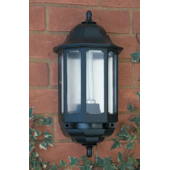 WALL MOUNTED HALF LANTERN 60W, BLACK