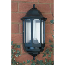 WALL MOUNTED HALF LANTERN 60W, BLACK